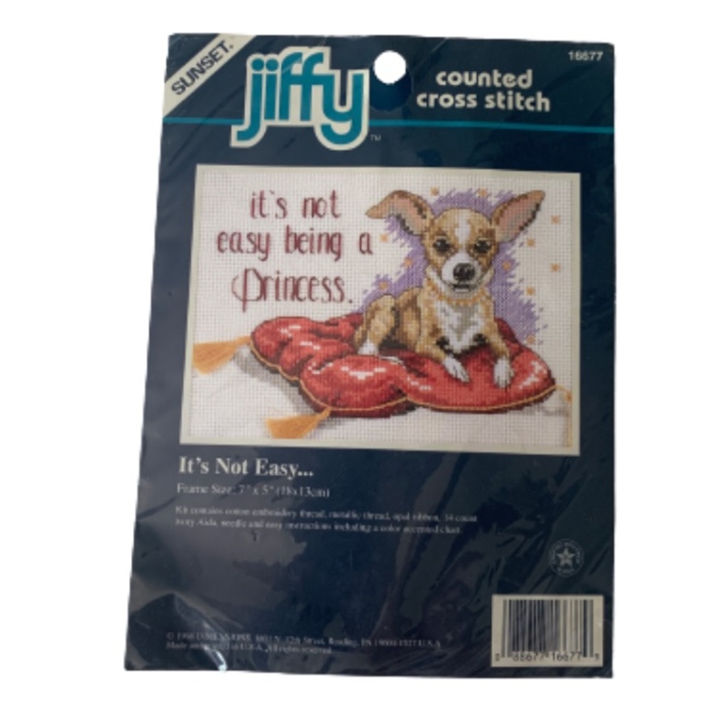 NEW Vintage It’s Not Easy Being a Princess Counted Cross Stitch Kit